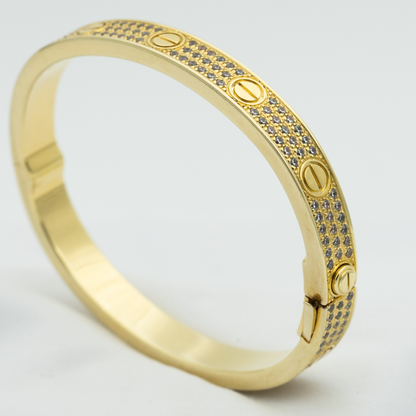 [Glitter Jewelry]LOVE BRACELET 6.1MM DIAMOND-PAVED