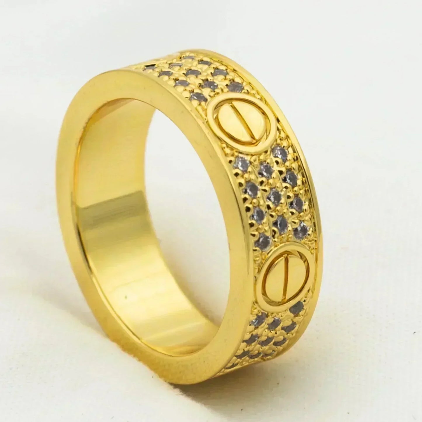 [Glitter Jewelry]LOVE RING 5.5MM DIAMONDS PAVED