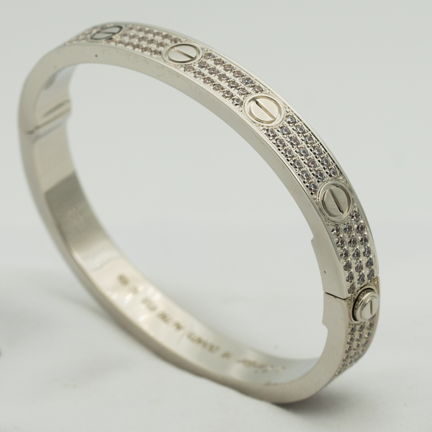 [Glitter Jewelry]LOVE BRACELET 6.1MM DIAMOND-PAVED