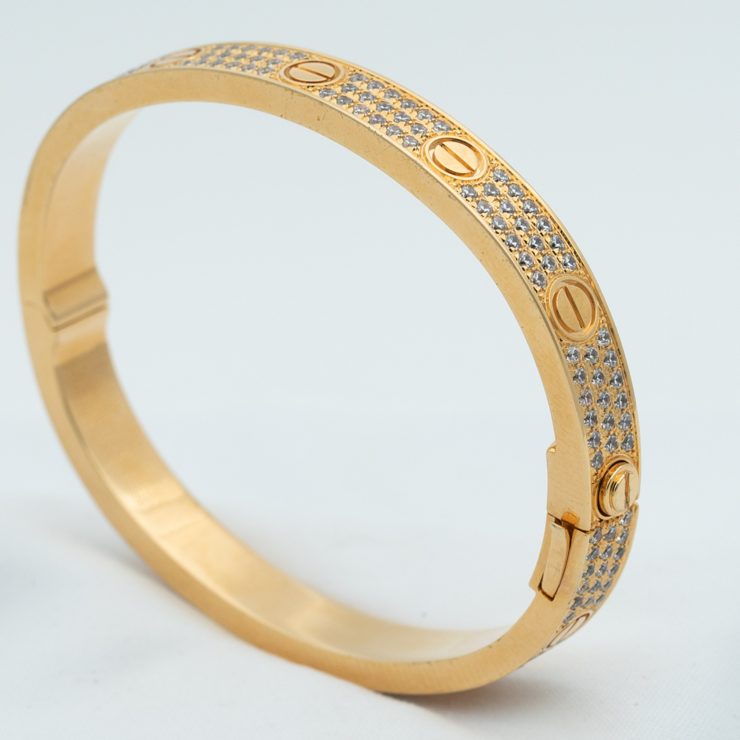 [Glitter Jewelry]LOVE BRACELET 6.1MM DIAMOND-PAVED