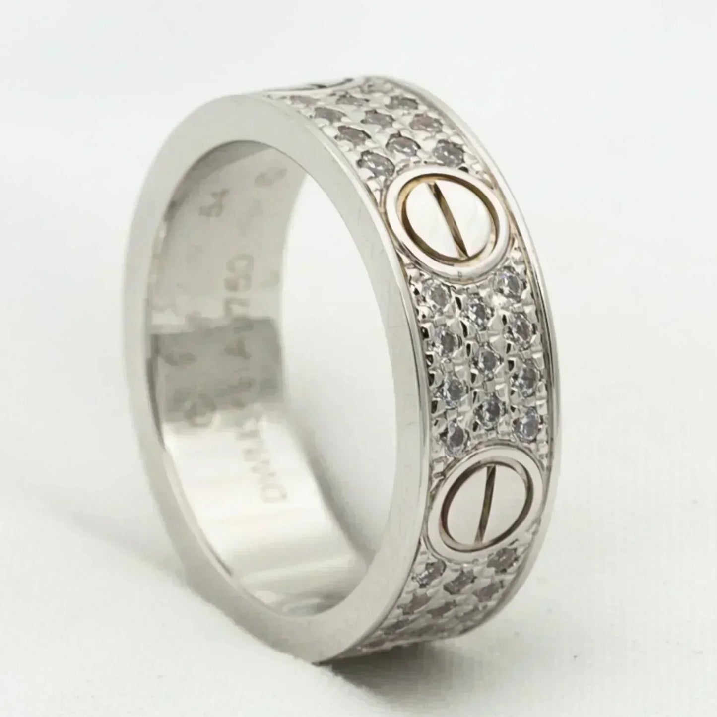 [Glitter Jewelry]LOVE RING 5.5MM DIAMONDS PAVED
