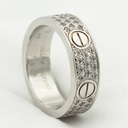 [Glitter Jewelry]LOVE RING 5.5MM DIAMONDS PAVED