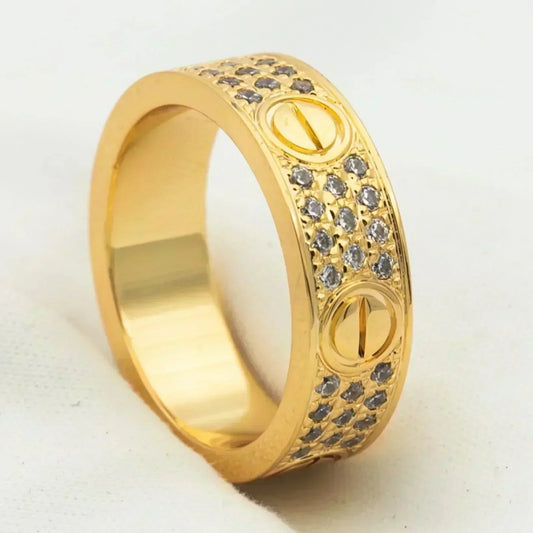 [Glitter Jewelry]LOVE RING 5.5MM DIAMONDS PAVED