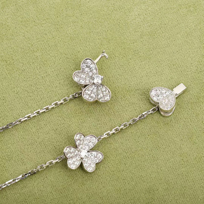 [Glitter Jewelry]FRIVOLE SILVER 9 FLOWERS NECKLACE