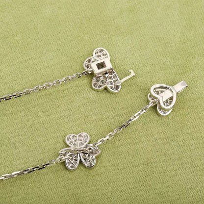 [Glitter Jewelry]FRIVOLE SILVER 9 FLOWERS NECKLACE