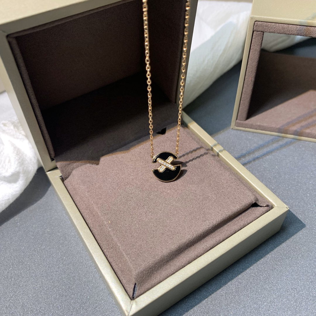[Glitter Jewelry]JEUX DE PINK GOLD DIAMOND NECKLACE