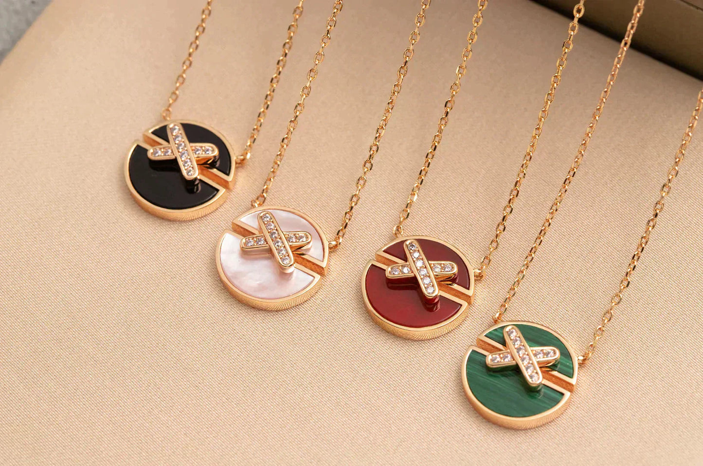 [Glitter Jewelry]JEUX DE ROSE GOLD DIAMOND NECKLACE
