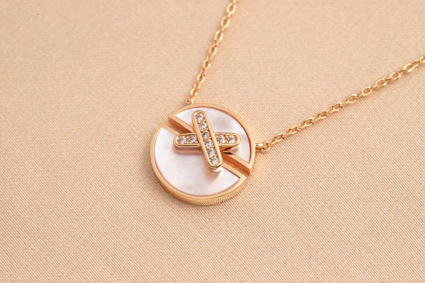 [Glitter Jewelry]JEUX DE ROSE GOLD DIAMOND NECKLACE