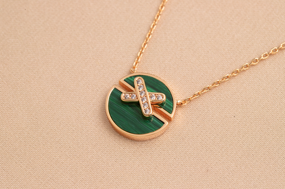 [Glitter Jewelry]JEUX DE PINK GOLD DIAMOND NECKLACE