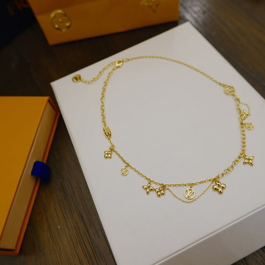 [Glitter Jewelry]BLOOMING SUPPLE NECKLACE BRASS