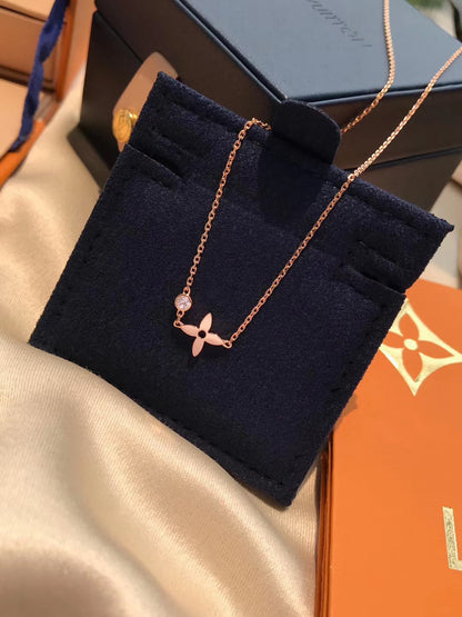 [Glitter Jewelry]BLOSSOM PENDANT PINK GOLD AND DIAMOND