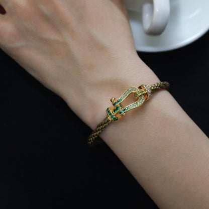 [Glitter Jewelry]FORCE 10 GOLD GREEN DIAMOND PAVED
