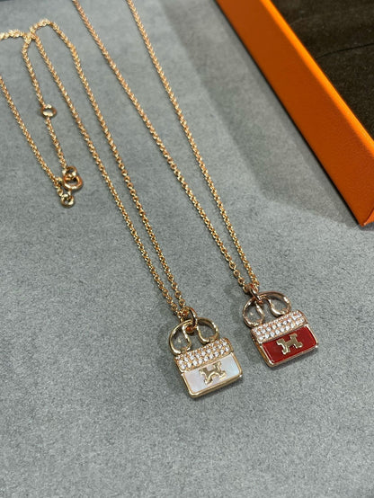 [Glitter Jewelry]H CIRCE MOISSANITE PENDANT NECKLACE GOLD