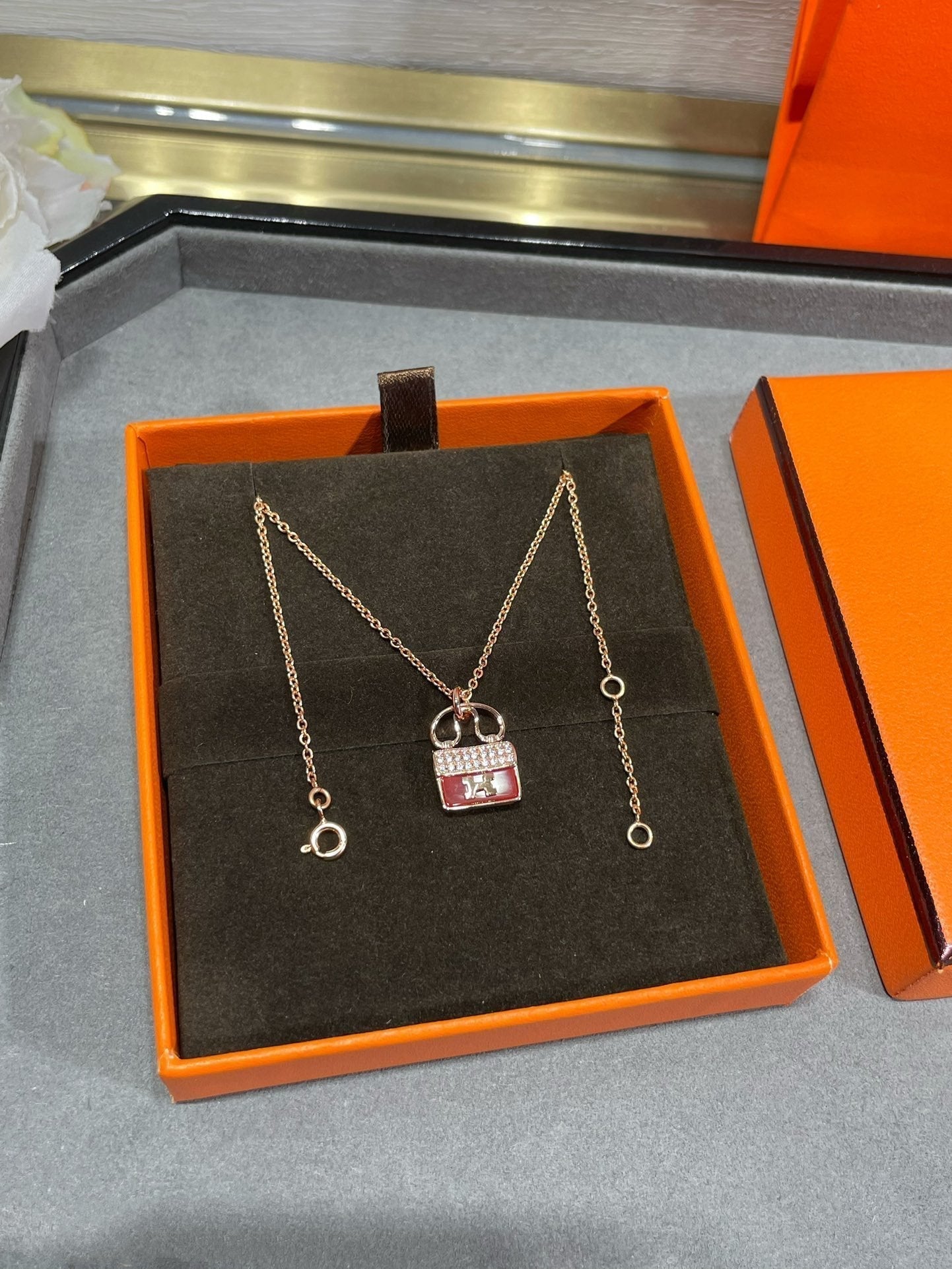 [Glitter Jewelry]H CIRCE MOISSANITE PENDANT NECKLACE GOLD