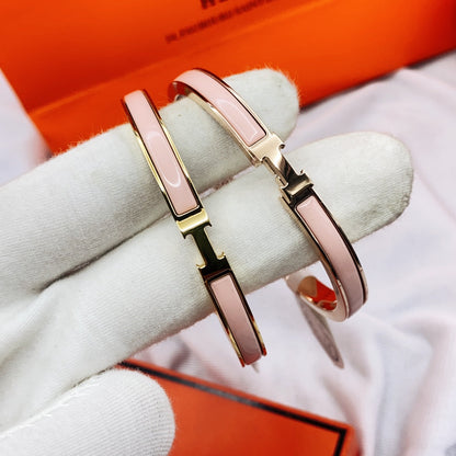 [グリッタージュエリー]クラシック HM クリック ピンク 8mm エナメルブレスレット