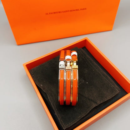 [グリッタージュエリー]クラシック HM クリック レッド 8mm エナメルブレスレット