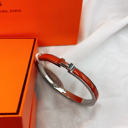 [グリッタージュエリー]クラシック HM クリック レッド 8mm エナメルブレスレット