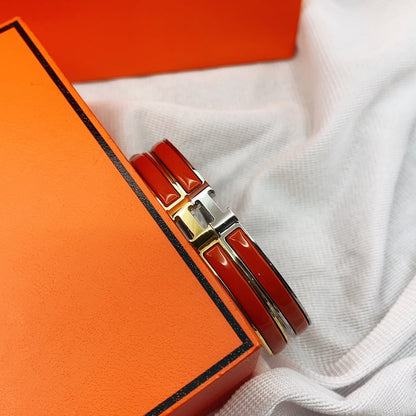 [グリッタージュエリー]クラシック HM クリック レッド 8mm エナメルブレスレット