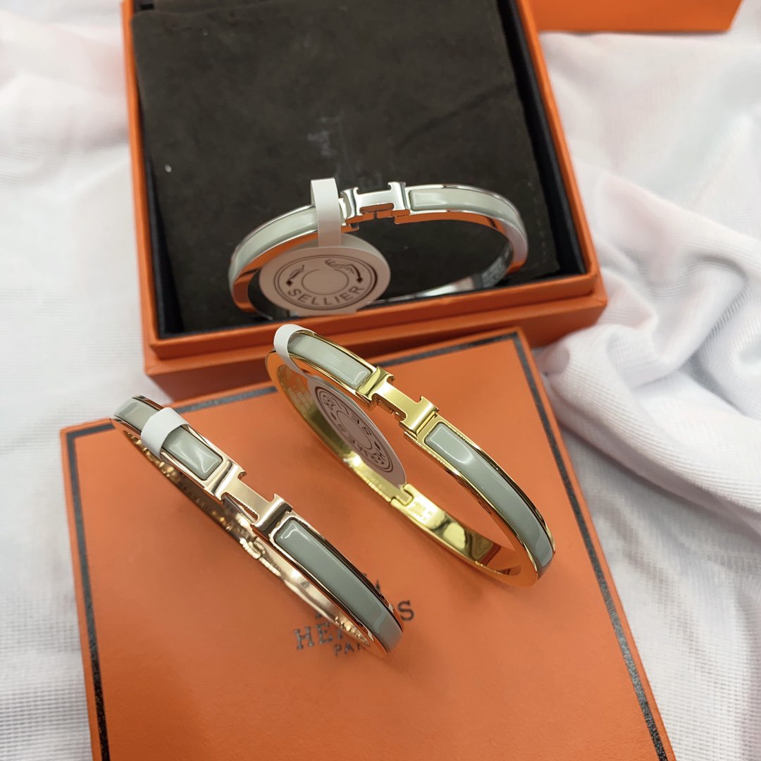 [グリッタージュエリー]クラシック HM クリック グリーン 8mm エナメルブレスレット