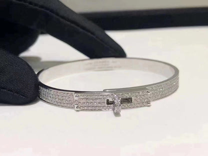 [Glitter Jewelry]HM KELLY BRACELET IN SILVER AND FULL PAVE DIAMOND