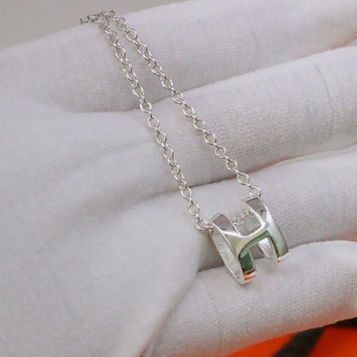 [Glitter Jewelry]HM NECKLACE H LETTER OVAL SERIES