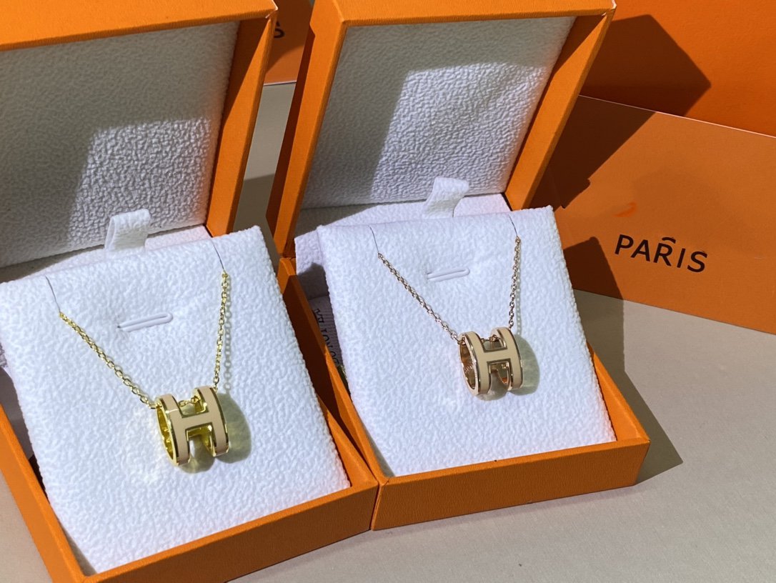 [Glitter Jewelry]HM CLIC YELLOW ENAMEL GOLD NECKLACE