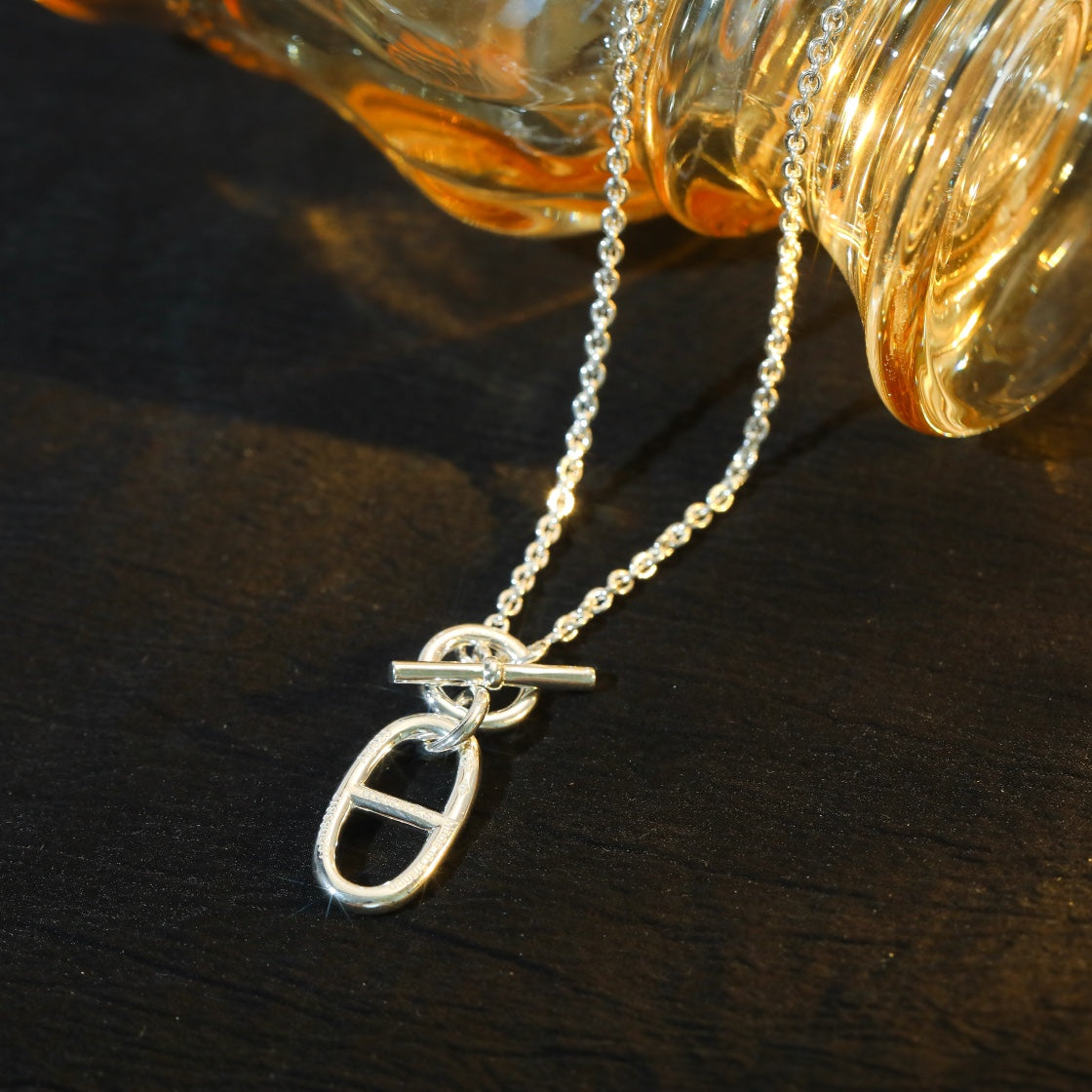 [Glitter Jewelry]HM CHAINE D'ANCRE PENDANT NECKLACE STERLING SILVER