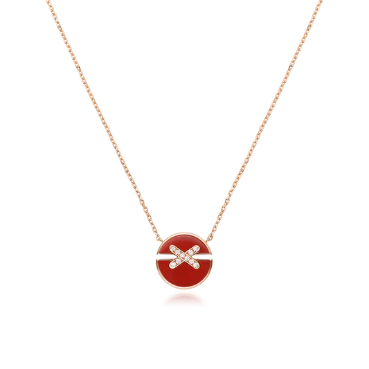 [Glitter Jewelry]JEUX DE ROSE GOLD DIAMOND NECKLACE