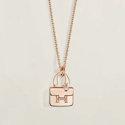 [Glitter Jewelry]AMULETTE PEDANT ROSE GOLD NECKLACE