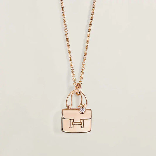 [Glitter Jewelry]AMULETTE PEDANT ROSE GOLD NECKLACE