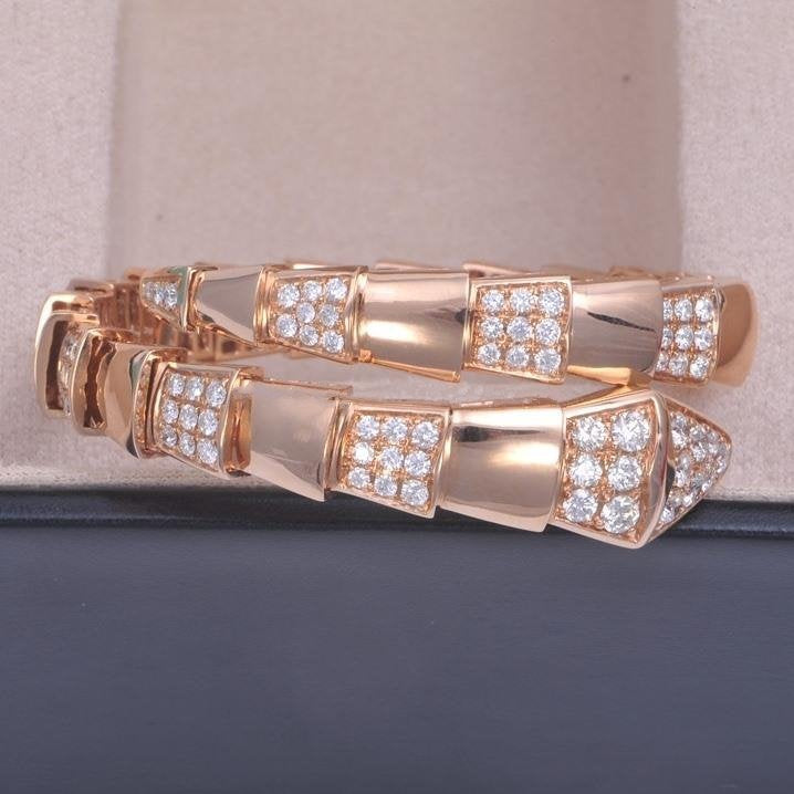 [Glitter Jewelry]SERPENTI BRACELET PINK GOLD DIAMOND