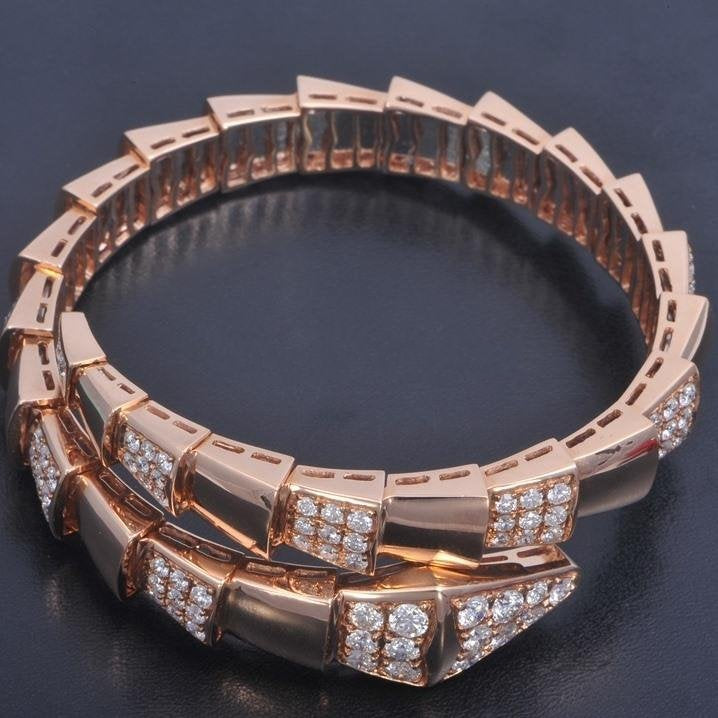 [Glitter Jewelry]SERPENTI BRACELET PINK GOLD DIAMOND