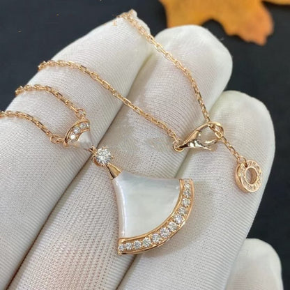 [Glitter Jewelry]DREAM NECKLACE MOP PINK GOLD DIAMOND