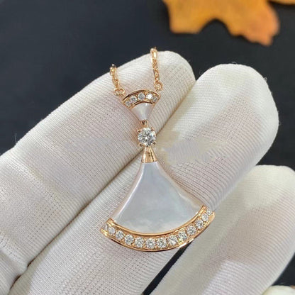 [Glitter Jewelry]DREAM NECKLACE MOP PINK GOLD DIAMOND