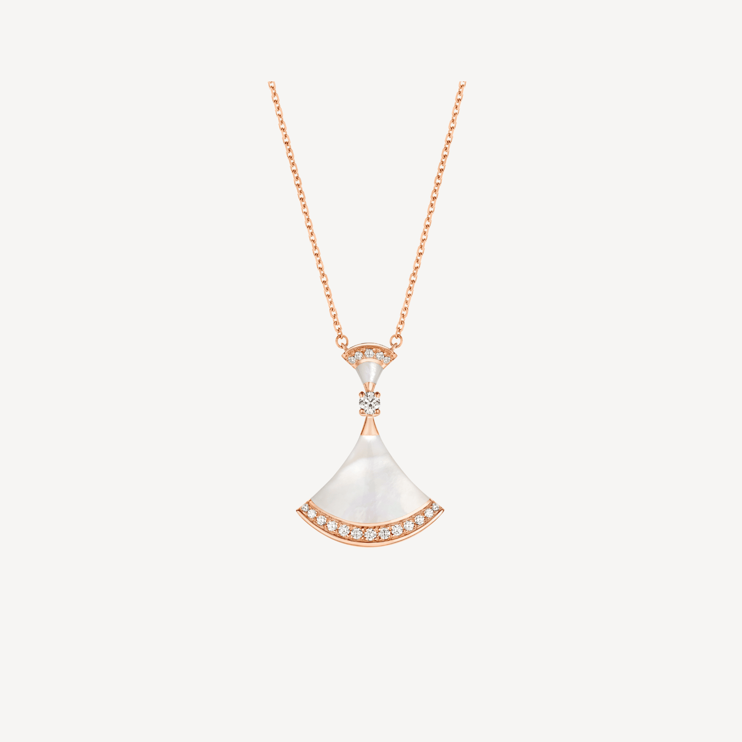 [Glitter Jewelry]DREAM NECKLACE MOP PINK GOLD DIAMOND