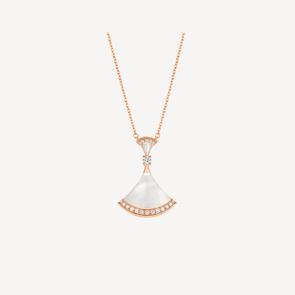 [Glitter Jewelry]DREAM NECKLACE MOP PINK GOLD DIAMOND