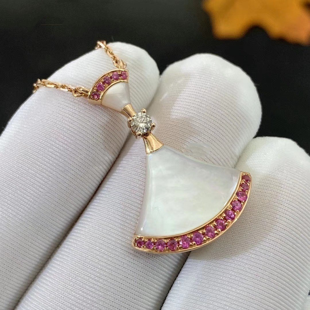 [Glitter Jewelry]DREAM NECKLACE MOP PINK DIAMOND