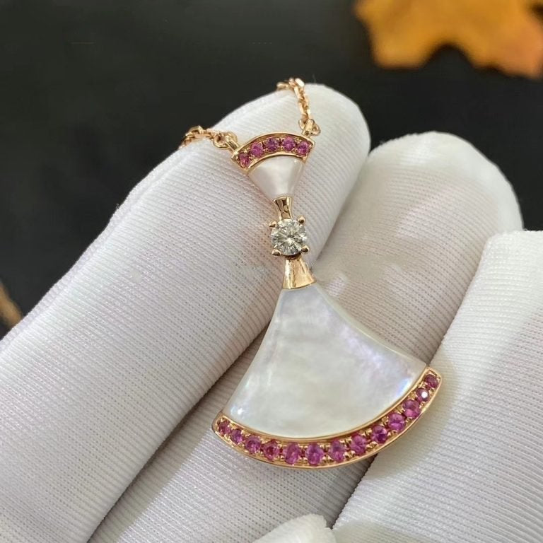 [Glitter Jewelry]DREAM NECKLACE MOP PINK DIAMOND