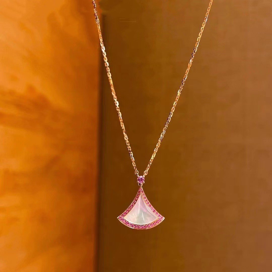 [Glitter Jewelry]DREAM NECKLACE MOP DIAMOND PINK