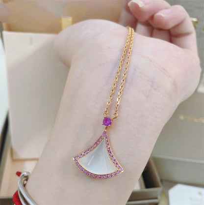 [Glitter Jewelry]DREAM NECKLACE MOP DIAMOND PINK