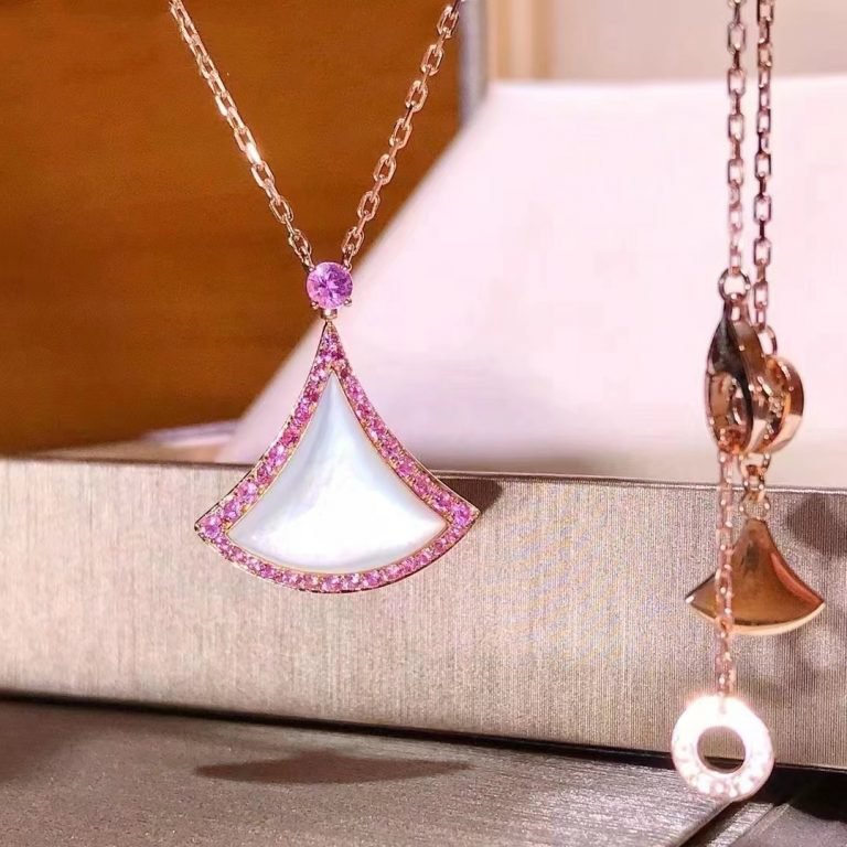 [Glitter Jewelry]DREAM NECKLACE MOP DIAMOND PINK