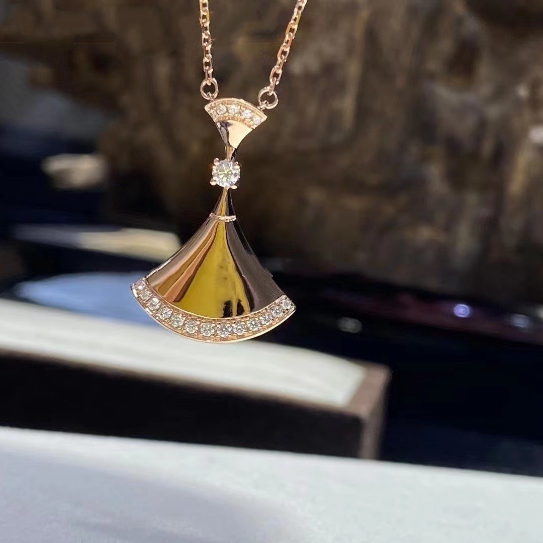 [Glitter Jewelry]DREAM NECKLACE PINK GOLD DIAMOND