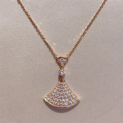 [Glitter Jewelry]DREAM NECKLACE PINK GOLD FULL DIAMOND