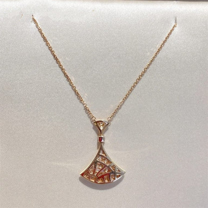[Glitter Jewelry]DREAM NECKLACE PINK GOLD FULL DIAMOND