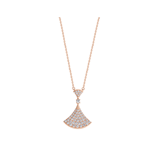 [Glitter Jewelry]DREAM NECKLACE PINK GOLD FULL DIAMOND