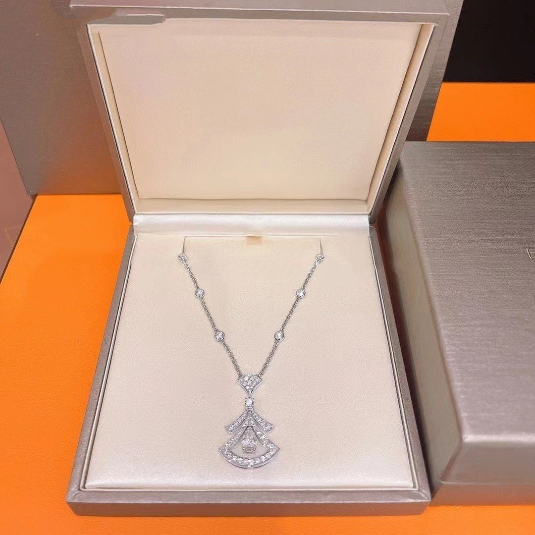 [Glitter Jewelry]DREAM NECKLACE WHITE DIAMOND SILVER
