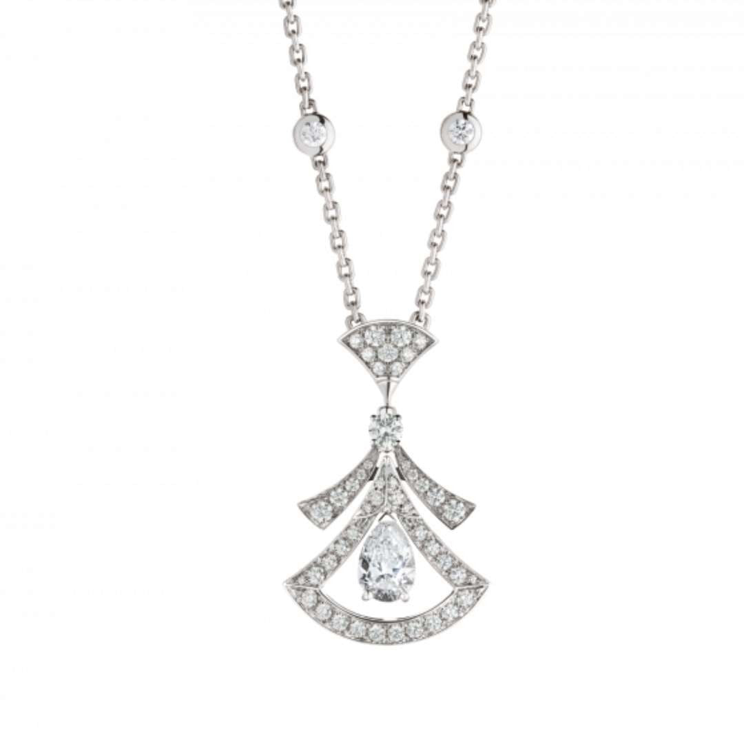 [Glitter Jewelry]DREAM NECKLACE WHITE DIAMOND SILVER