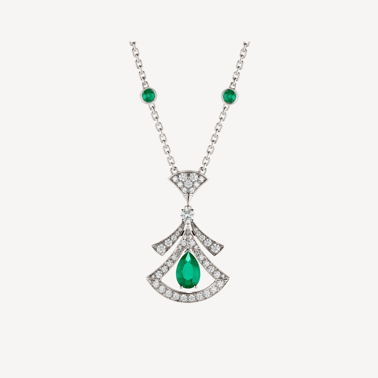 [Glitter Jewelry]DREAM NECKLACE MALACHITE DIAMOND SILVER