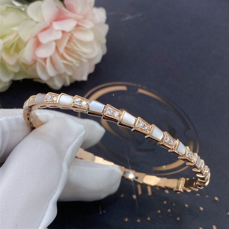 [Glitter Jewelry]SERPENTI BRACELET PINK GOLD MOP DIAMOND