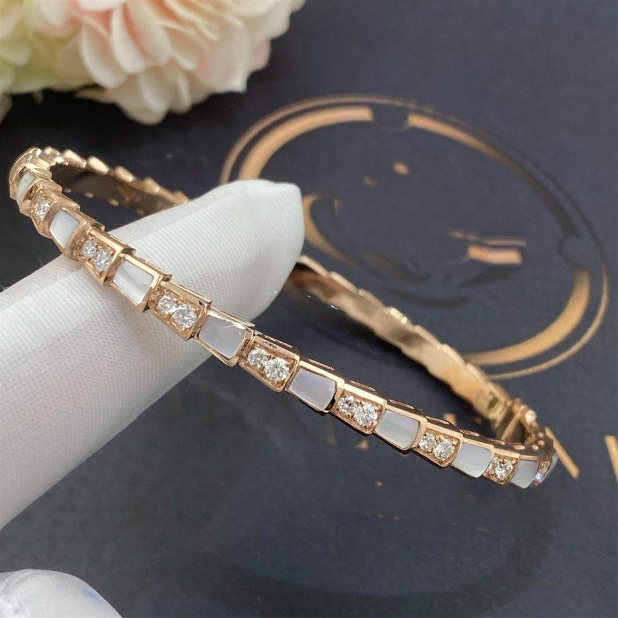 [Glitter Jewelry]SERPENTI BRACELET PINK GOLD MOP DIAMOND